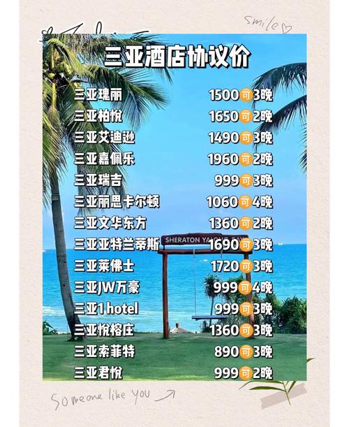 三亚酒店排名前十费用