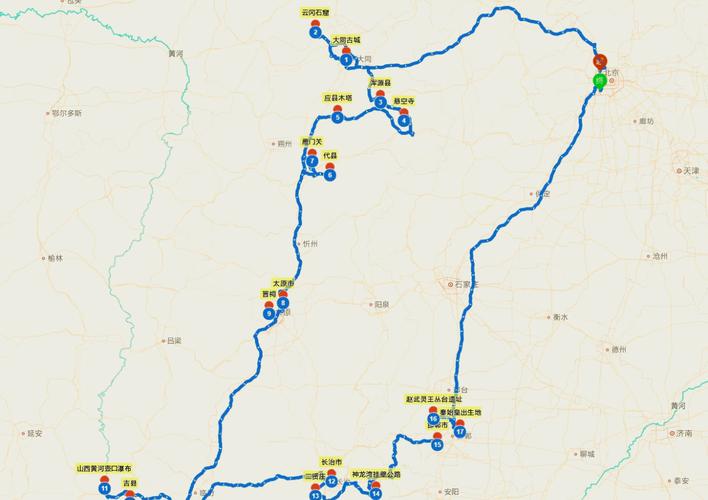 山西自驾游5天最佳路线