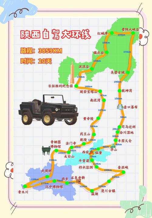 西安出发大环线自驾游最佳路线_西安周边自驾游3-4天最佳路线
