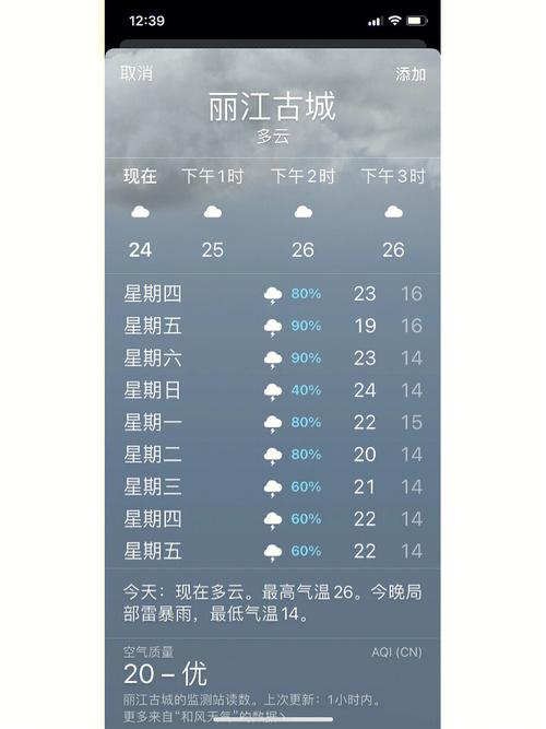 请问丽江、香格里拉的天气