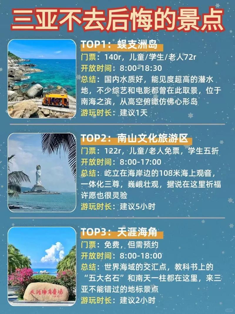 三亚旅游必去景点详细攻略!