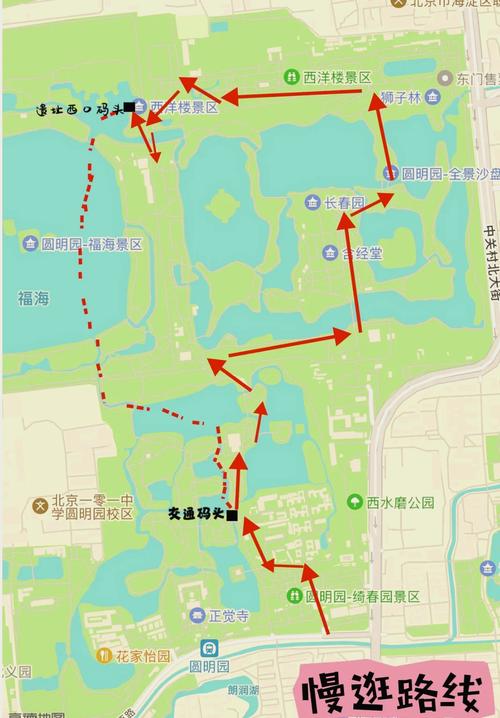 圆明园内最佳游览路线