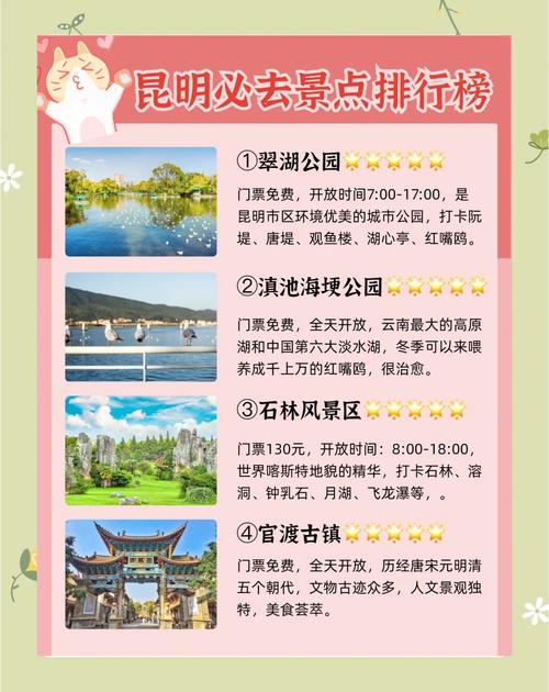 昆明自由行攻略一日游,昆明旅游景点推荐、美食攻略、交通指南