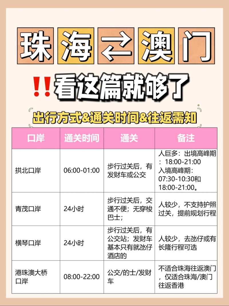 珠海香港澳门旅游攻略