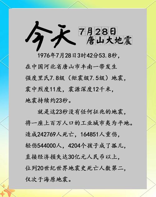 唐山大地震那时温度是多少