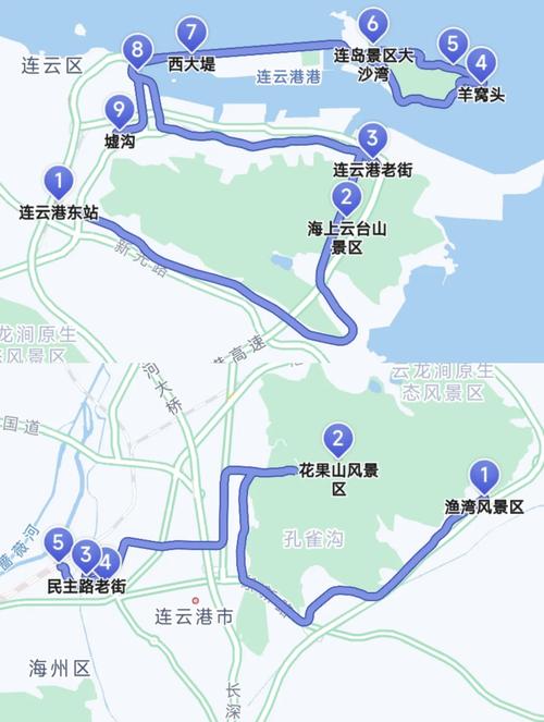 从连云港出发自驾游路线,连云港周边旅游自驾游路线