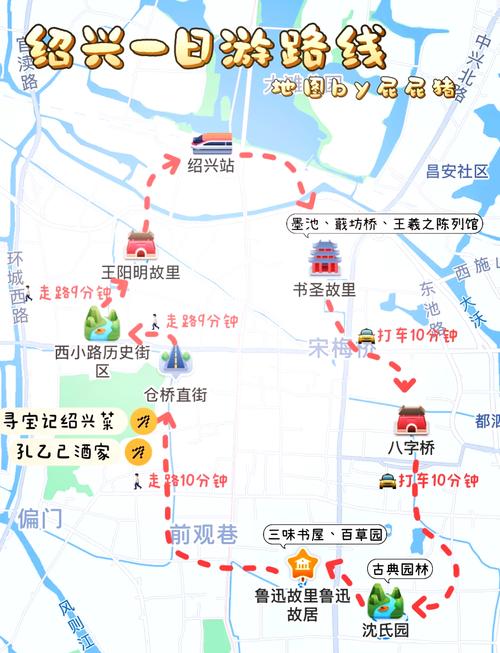 绍兴两日游最佳路线图