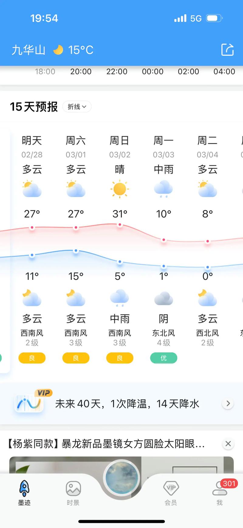 安徽九华山的天气