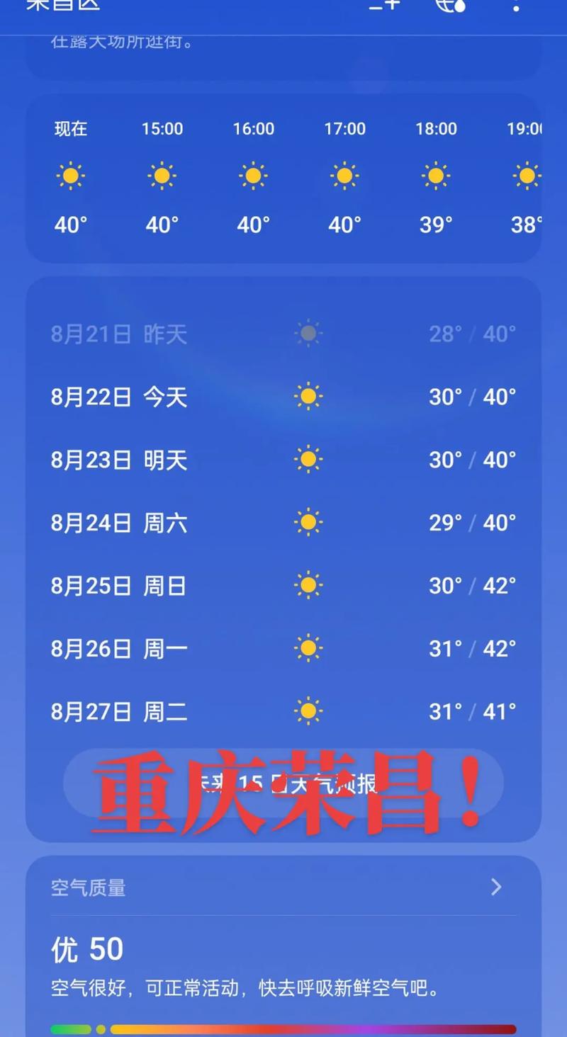 重庆荣昌天气30度以上一年有几天