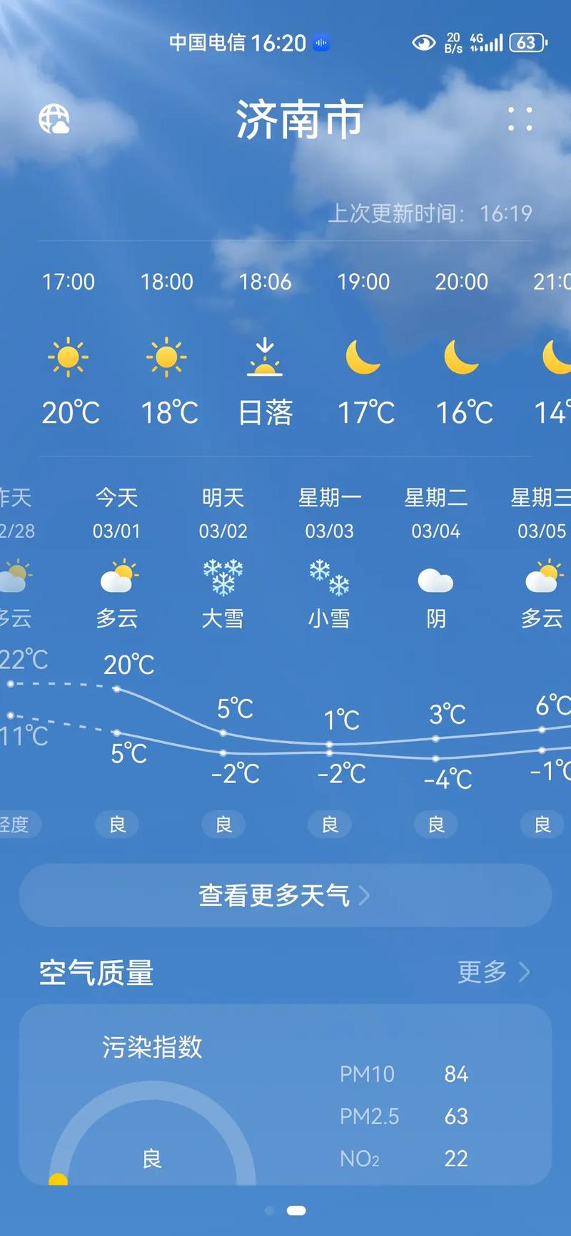 济南七天气预报