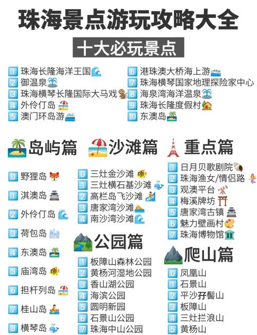 珠海前十旅游景点排名(珠海前十网红打卡地)