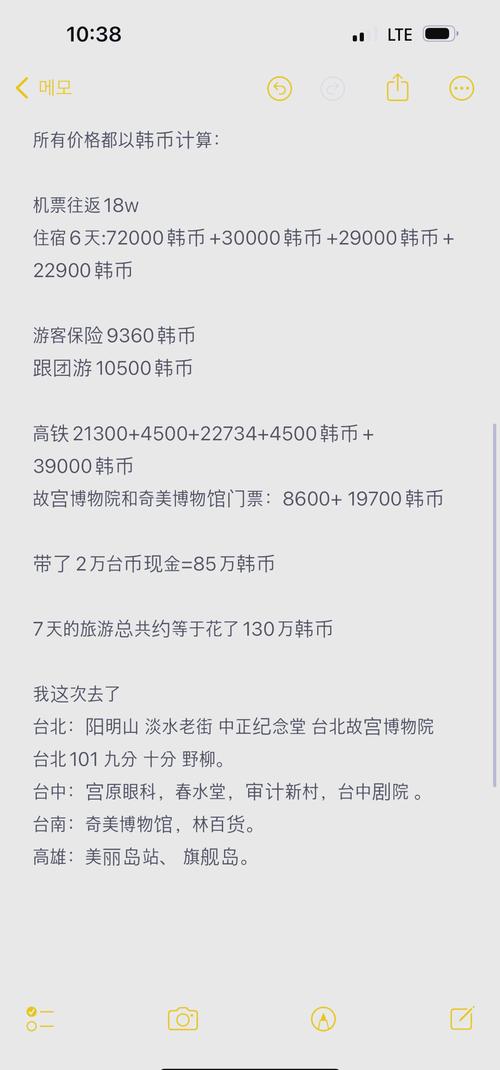 去台湾旅游大概花费(去台湾花费大概多少钱)