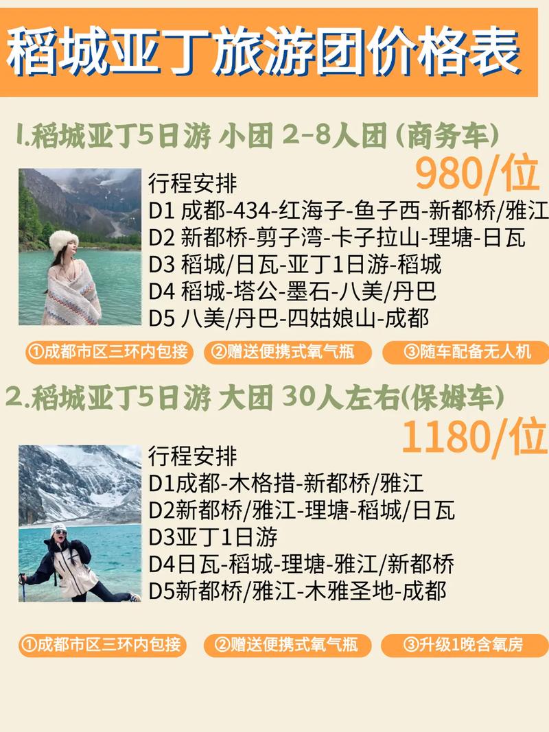 2个人去稻城亚丁多少钱