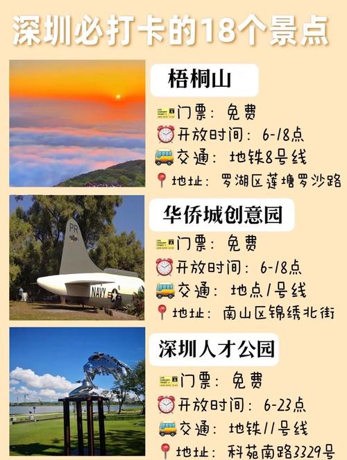深圳48个免费景点