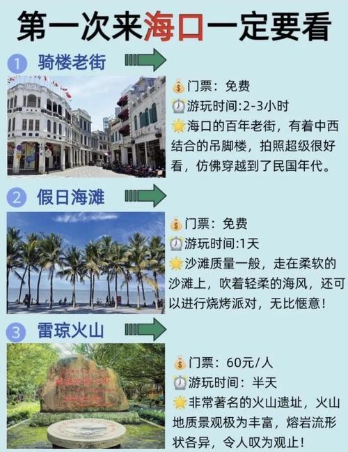 海口市景点排名前十名