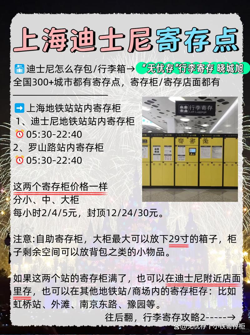上海迪士尼门口有寄存行李箱处吗?