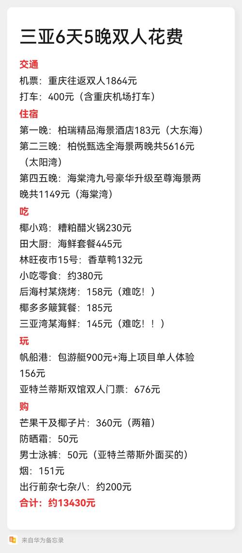 去三亚旅游要多少钱