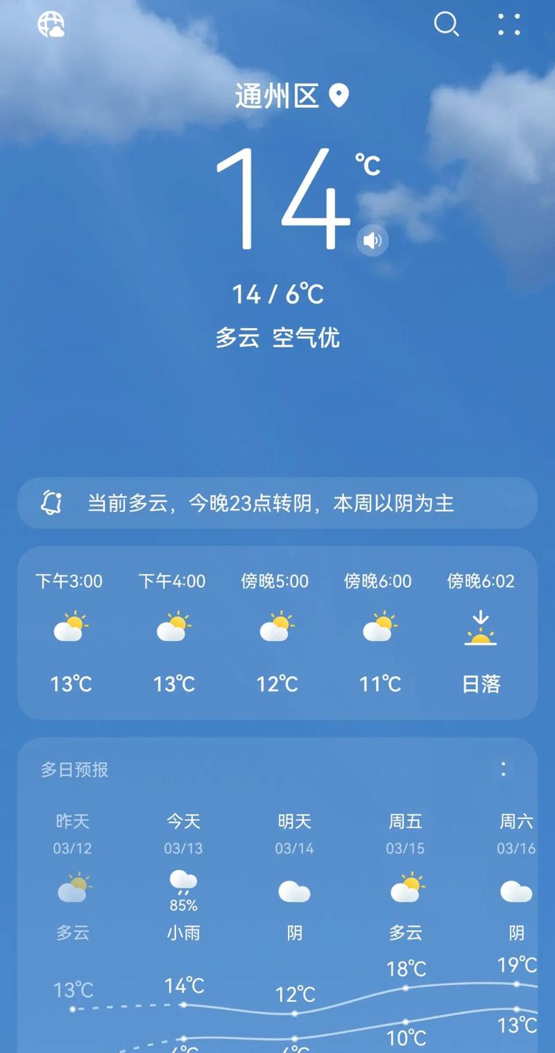 南通最近五天的天气预报。