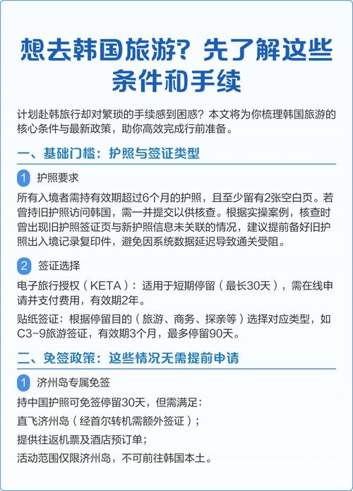 去韩国旅游需要哪些条件跟手续