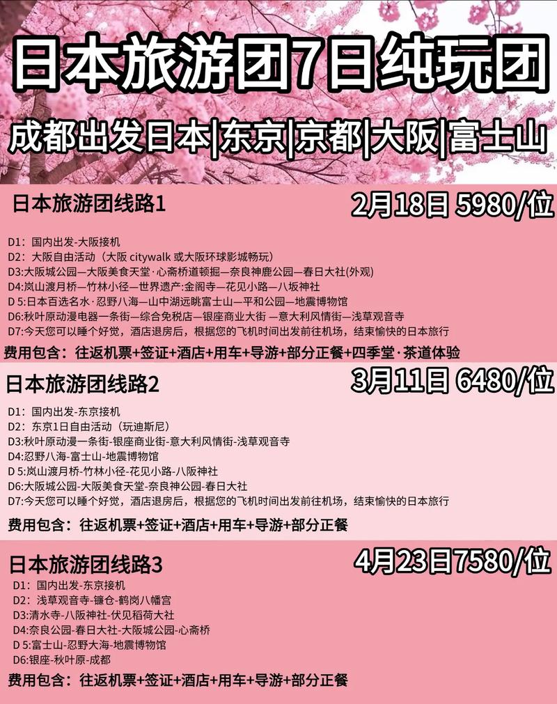 去日本旅游7天大概要多少钱