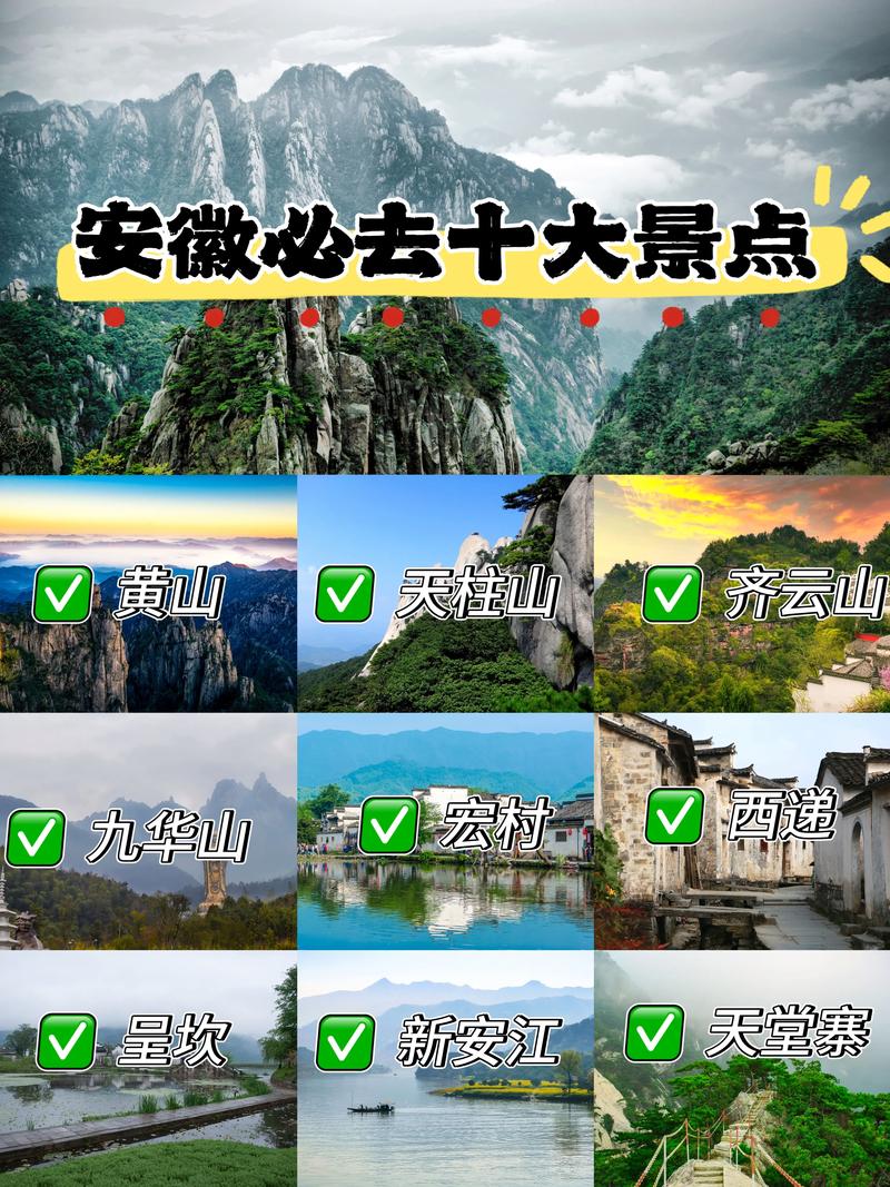 安徽必去前十旅游景点