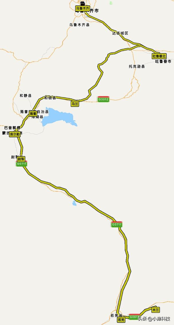 新疆库尔勒到吐鲁番有多远?有几条路可以走?