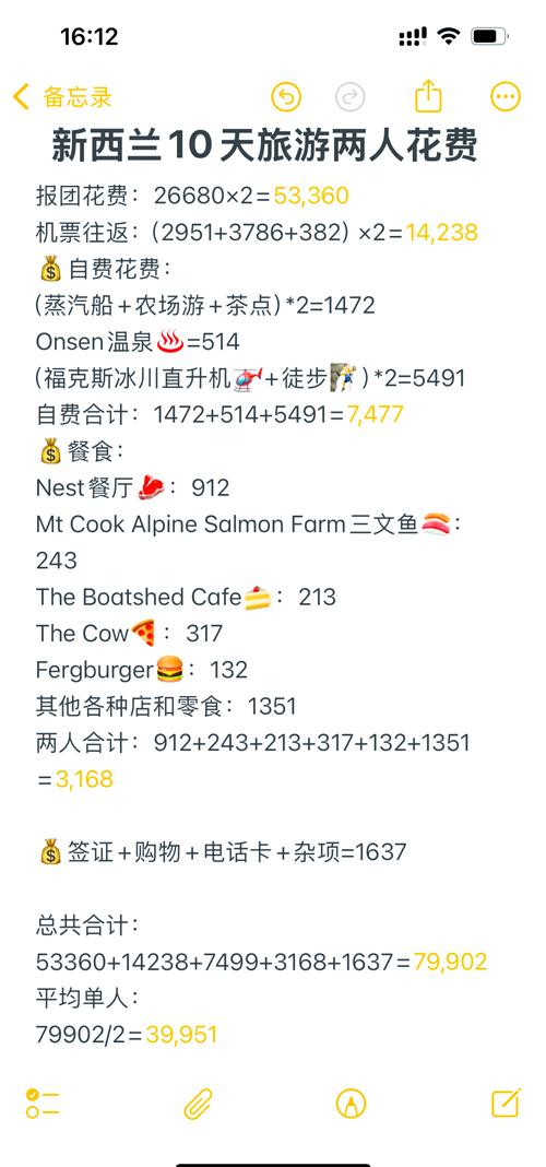 新西兰旅游美金(新西兰旅游花费)